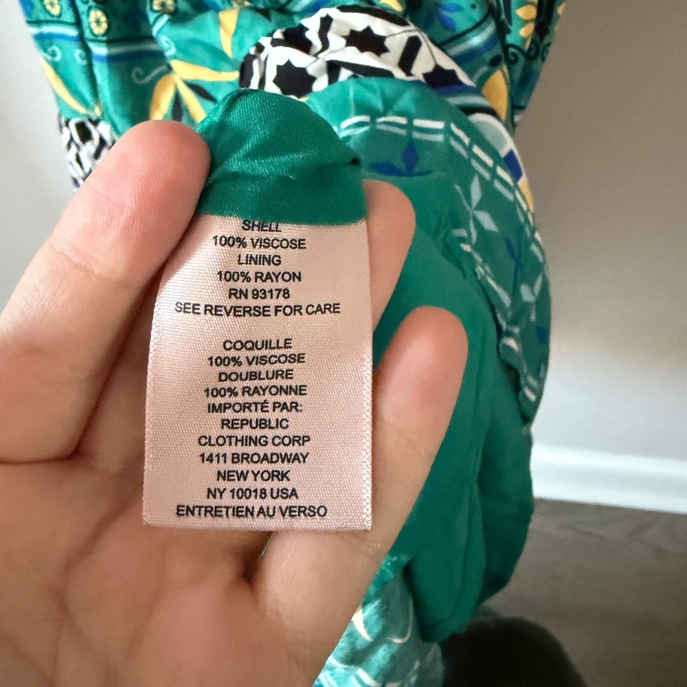 Philosophy Teal and Yellow Geometric Patterned Maxi Dress Size Small NWT - Picture 3 of 11